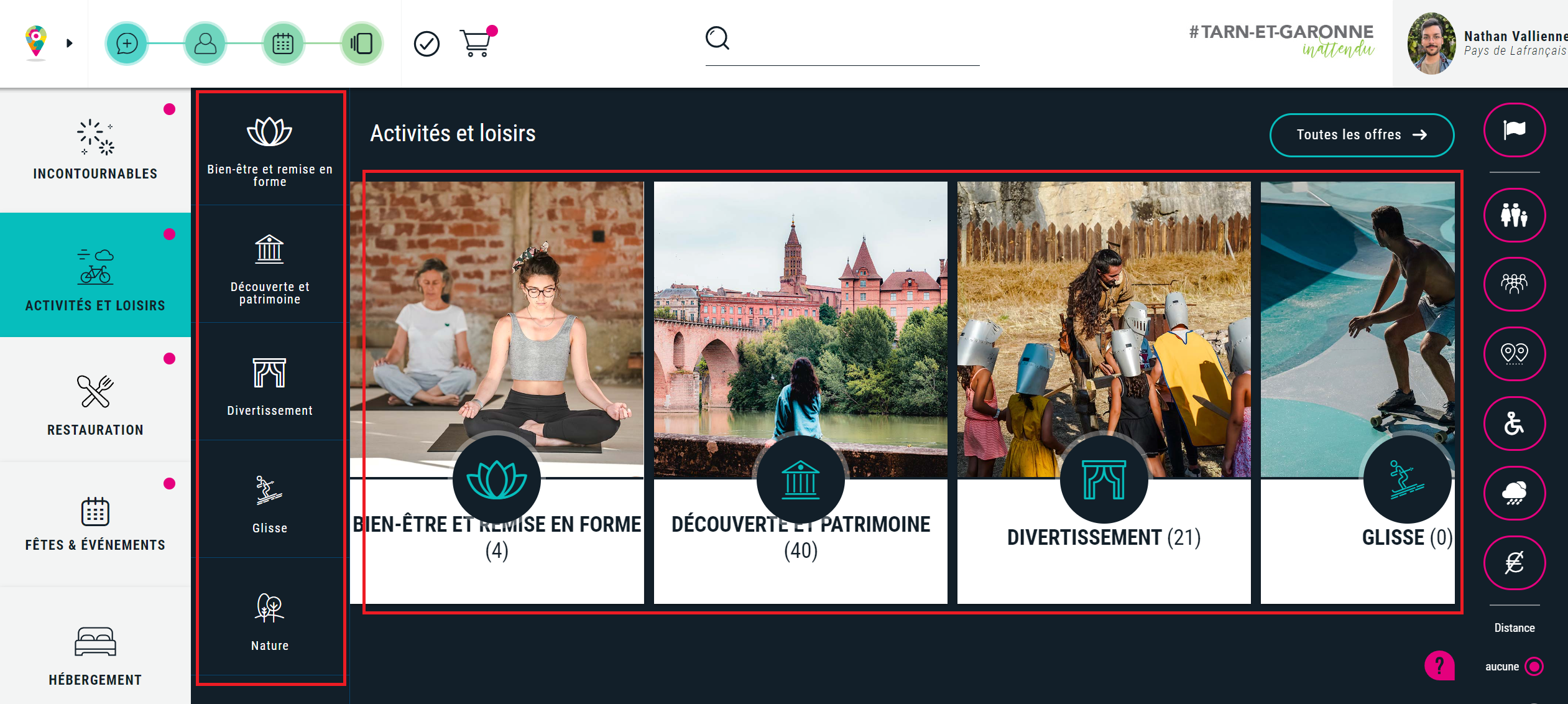 Catégories dans Apitour