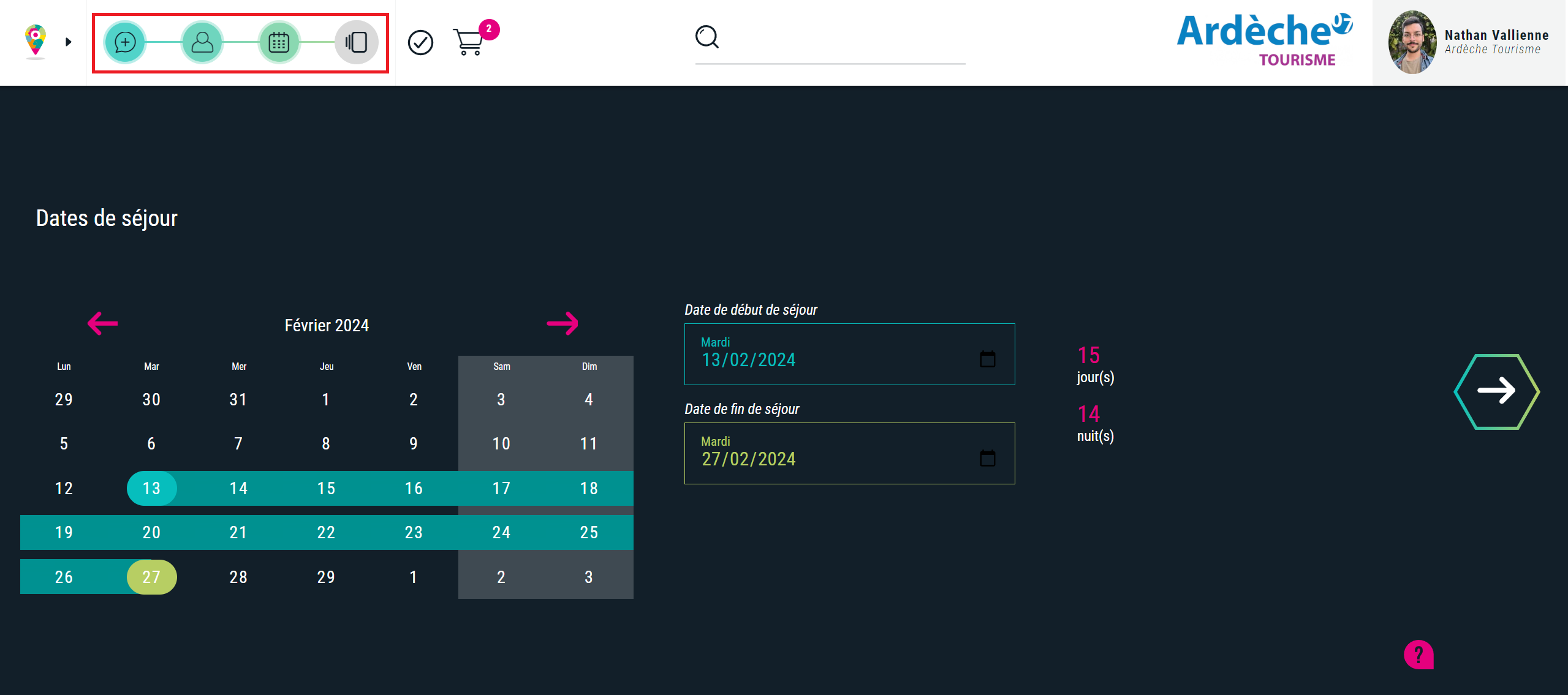 naviguer dans Apitour