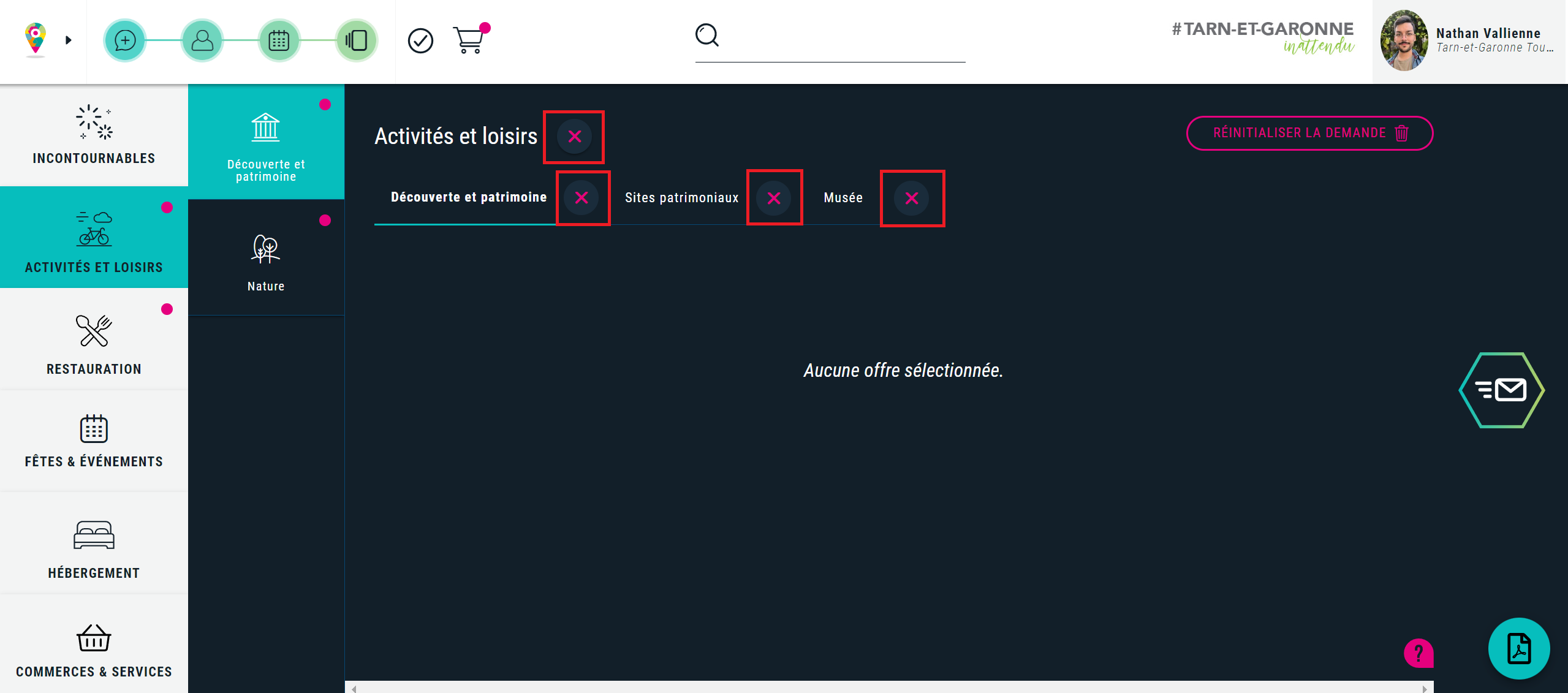 Saisie rapide : panier