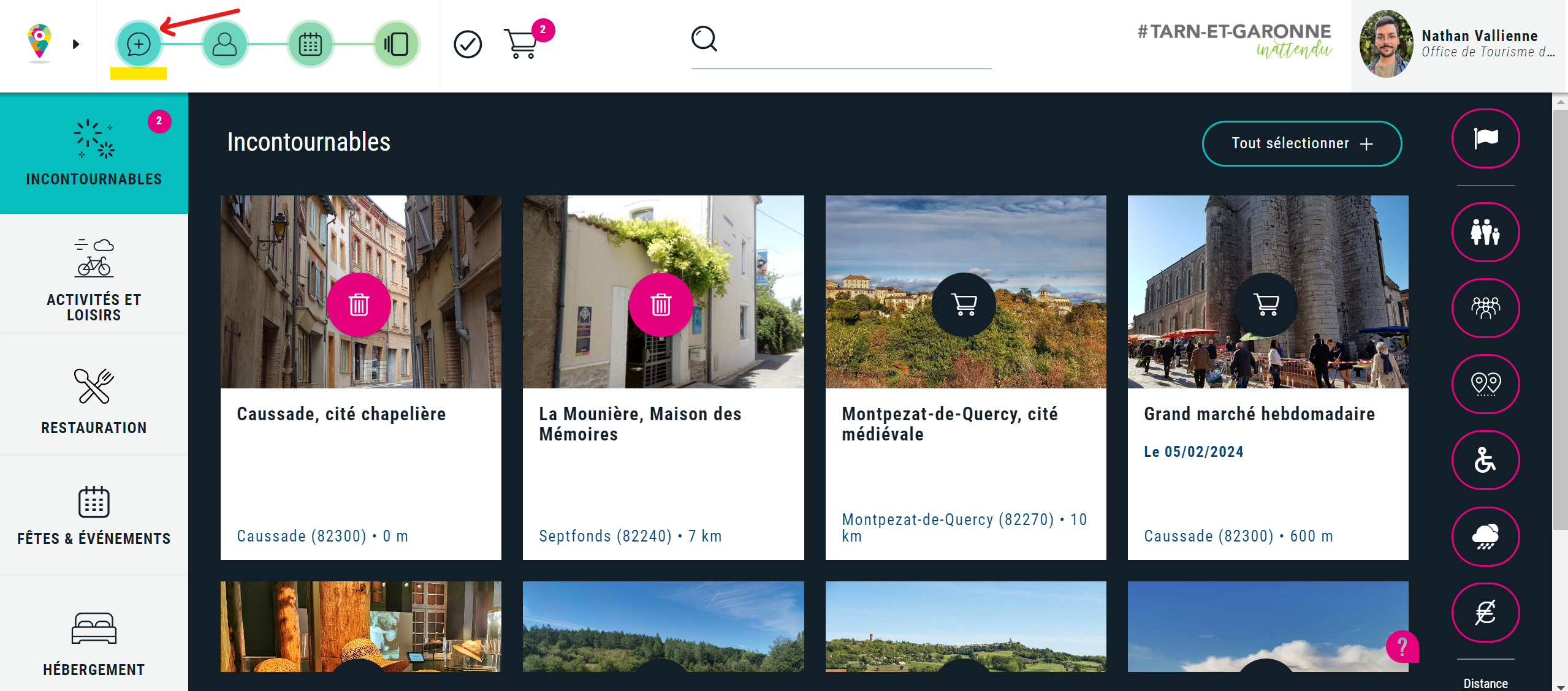 revenir sur l'onglet canal de conseil