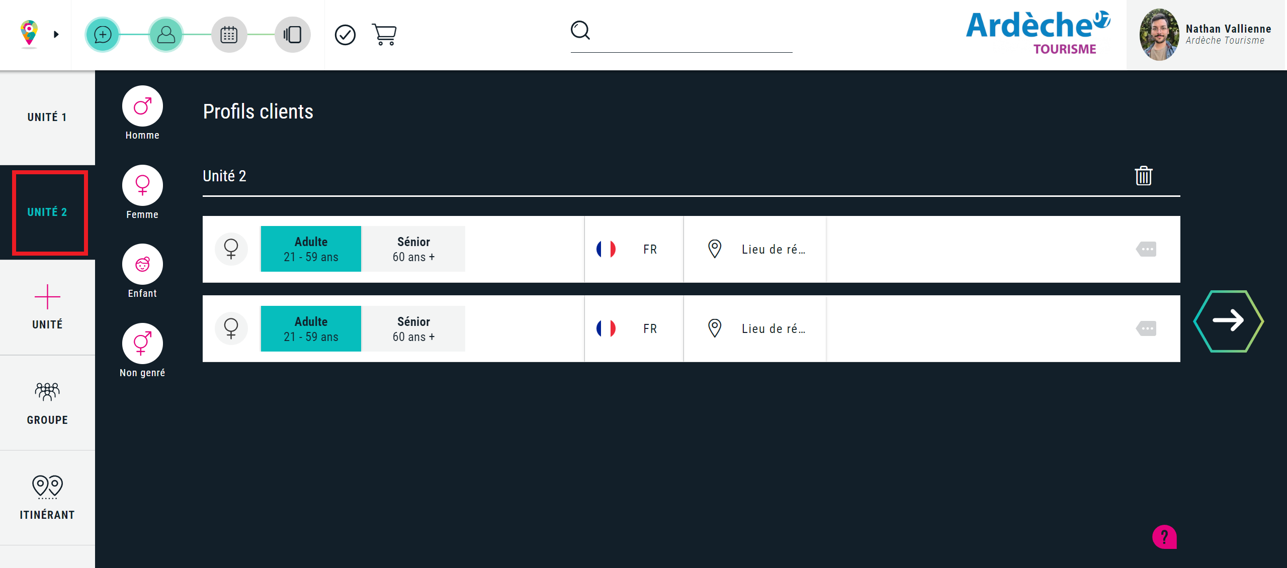 Ajout de la seconde unité