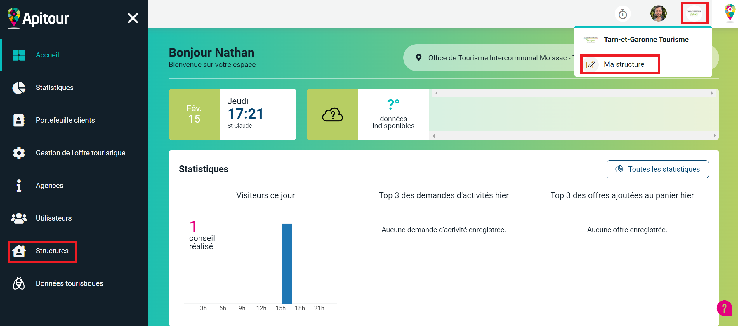 Modifier ma structure